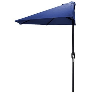 9 FT Half Umbrella in Navy   
